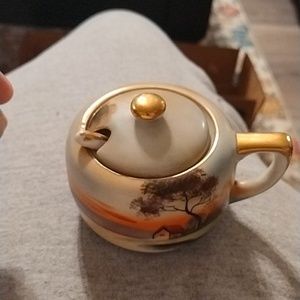 Sugar hand painted spoon &jar